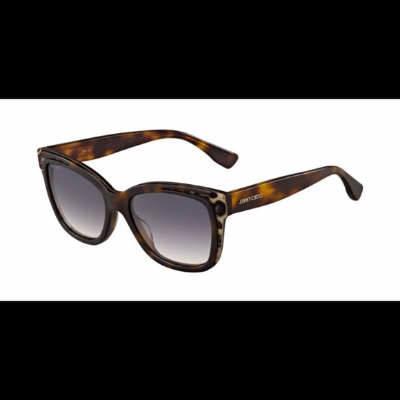 JIMMY CHOO - BEBI S ANIMAL BLACK SUNGLASSES